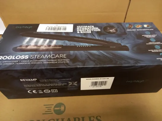 BOXED REVAMP PROGLOSS STEAMCARE CERAMIC STRAIGHTENER 