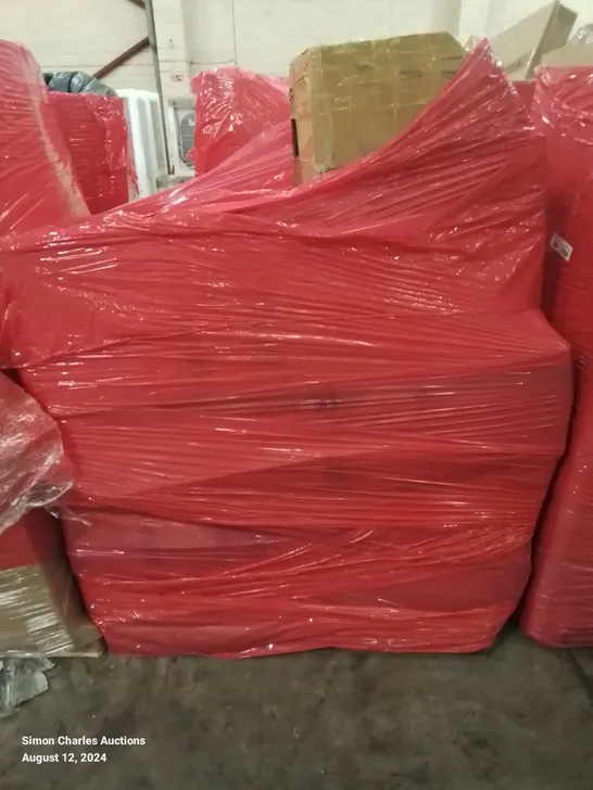 PALLET OF ASSORTED HOUSEHOLD ITEMS FURNITURE PARTS ETC.