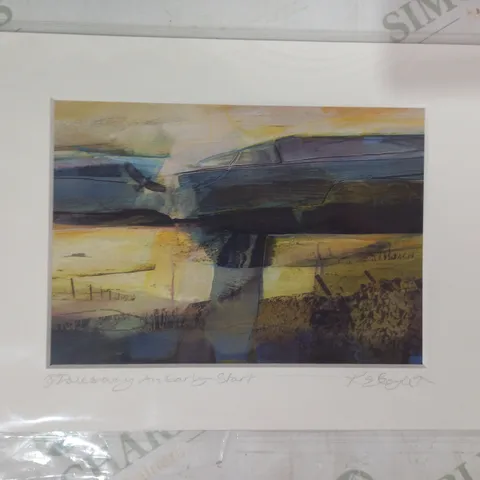 KATE BOYCE SIGNED ARTWORK - DALESWAY, AN EARLY START