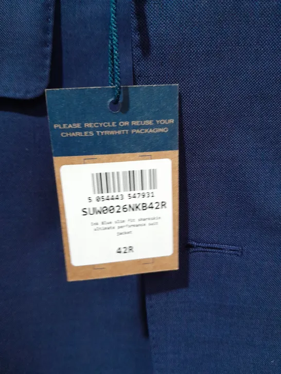 CHARLS TYRWHITT INK BLUE SLIM FIT JACKET AND TROUSERS - JACKET 42R TROUSERS 32W 32L