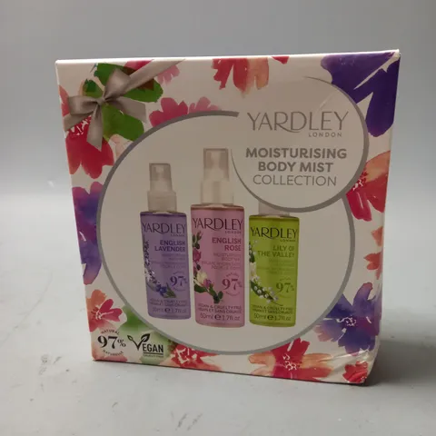 BOXED YARDLEY LONDON MOISTURING BODY MIST COLLECTION