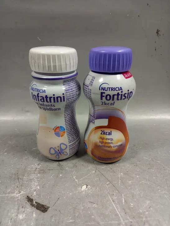 APPROXIMATELY 20 ASSORTED NUTRITION DRINKS TO INCLUDE - NUTRICIA FORTISIP CHOCOLATE-CARAMEL - NUTRICIA INFANTRINI - COLLECTION ONLY