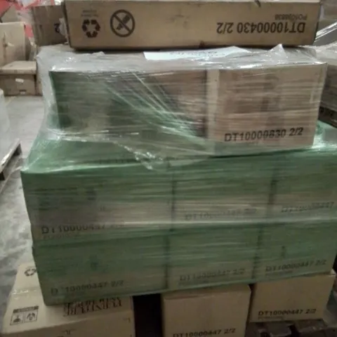 PALLET OF ASSORTED BOXED FURNITURE PARTS, INCLUDING, DINING TABLE LEGS.