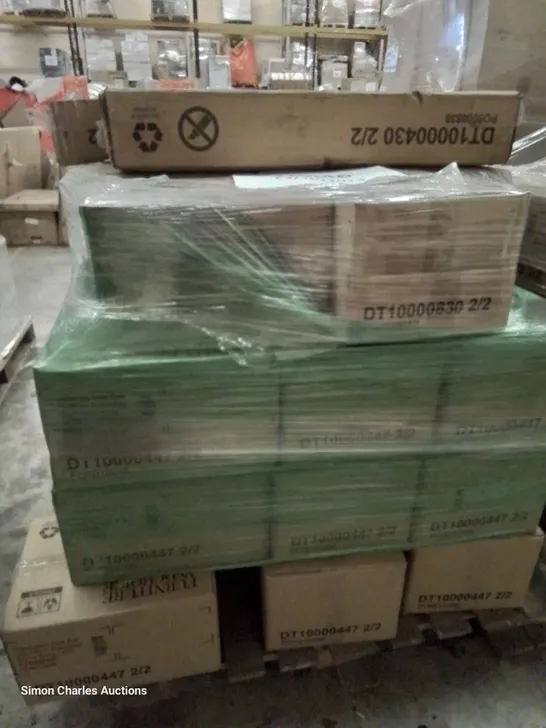 PALLET OF ASSORTED BOXED FURNITURE PARTS, INCLUDING, DINING TABLE LEGS.