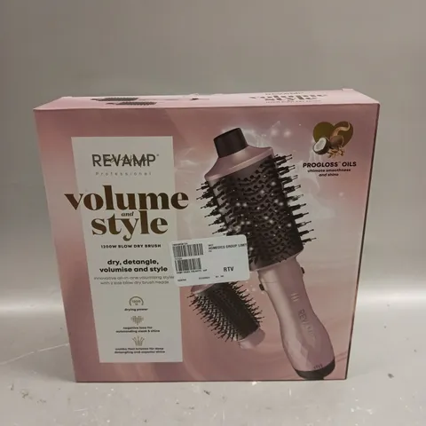 8 X BOXED REVAMP VOLUME & STYLE 1200W BLOW DRY BRUSHES 	