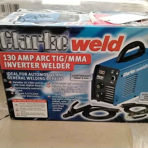 CLARKE 130 AMP ARC TIG/MMA INVERTER WELDER