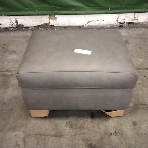 QUALITY BRITISH DESIGNED & MANUFACTURED G PLAN LUCCA STORAGE FOOTSTOOL TEXAS CHARCOAL LEATHER