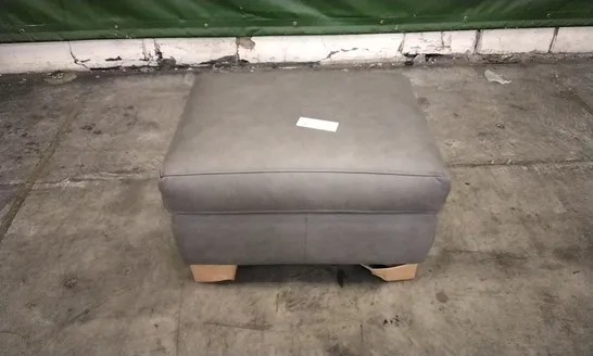 QUALITY BRITISH DESIGNED & MANUFACTURED G PLAN LUCCA STORAGE FOOTSTOOL TEXAS CHARCOAL LEATHER