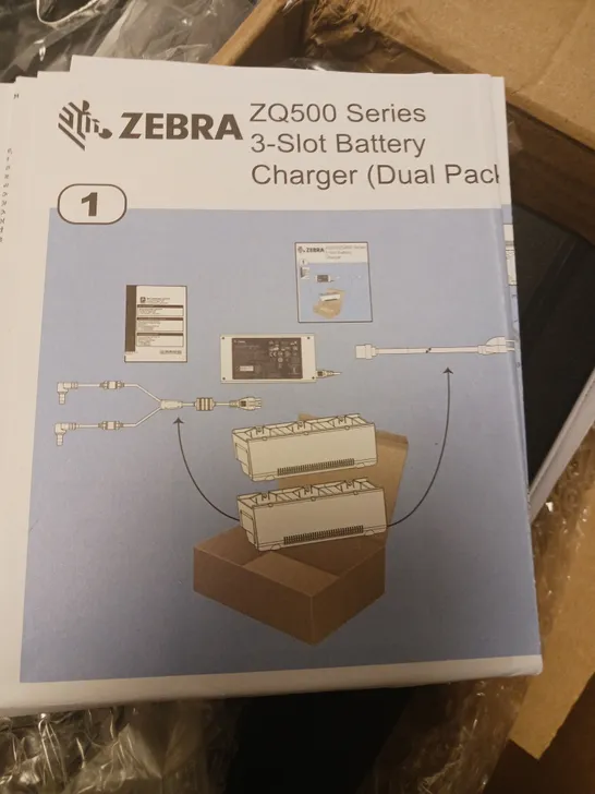 BOXED ZEBRA ZQ500 SERIES 3-SLOT BATTERY CHARGER