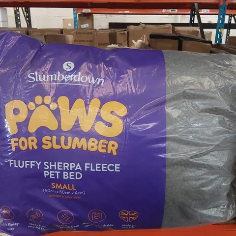 BAGGED SLUMBERDOWN PAWS FOR SLUMBER FLUFFY SHERPA FLEECE PET BED (1 ITEM)