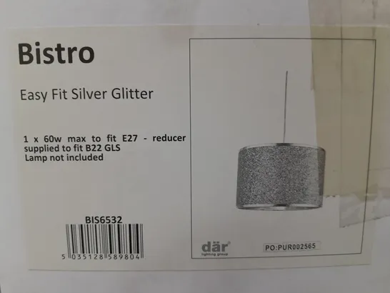 4 BOXED BRAND NEW DAR BISTRO EASY FIT SILVER GLITTER (BIS6532)