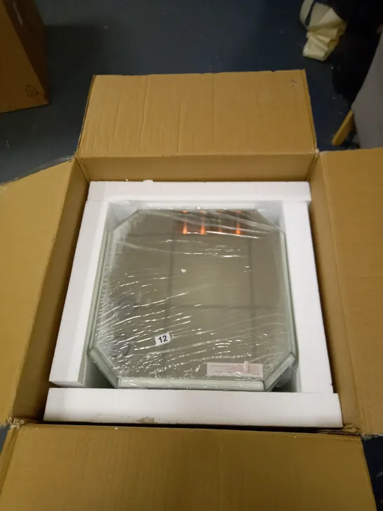 BOXED MIRRORED PLINTH LAMP TABLE RRP £159.99