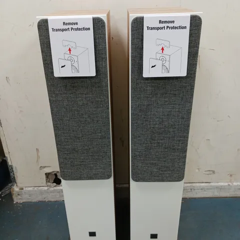 BOXED DALI OBERON 7C SPEAKERS PAIR IN LIGHT OAK - COLLECTION ONLY (2 BOXES) 