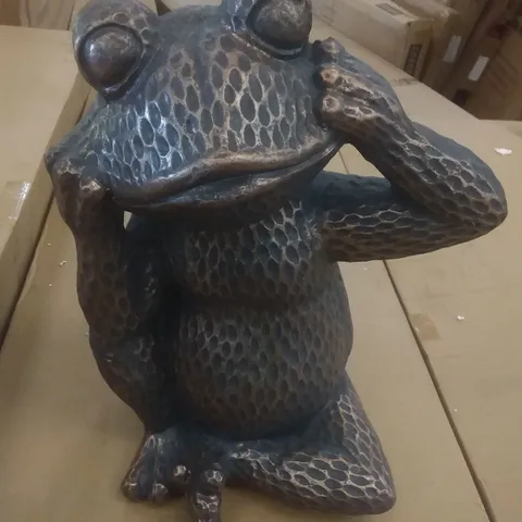 BOXED HEAR NO EVIL FROG STATUE 