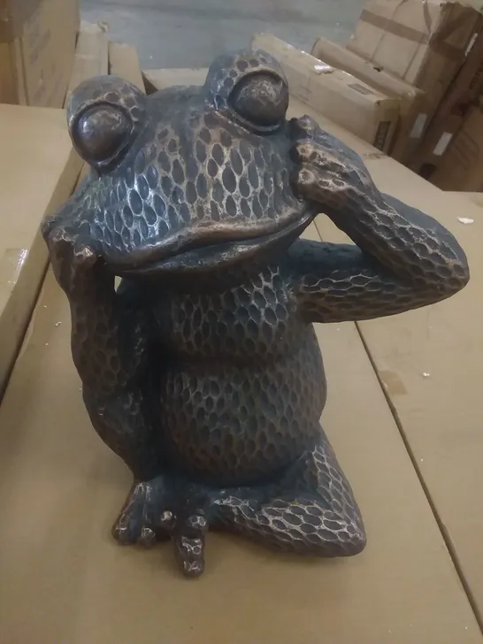 BOXED HEAR NO EVIL FROG STATUE 