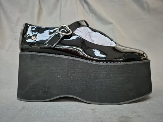 BOXED PAIR OF KOI MORENO BLACK PLATFORM MARY JANES UK SIZE 7