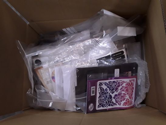 BOX OF APPROXIMATELY 60 ASSORTED CRAFT ITEMS 