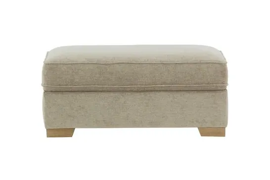 BAGGED THALIA STORAGE OTTOMAN // UPHOLSTERY COLOUR: BEIGE (1 BOX)