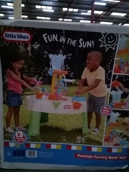 BOXED LITTLE TIKES FOUNTAIN FACTORY WATER TABLE 