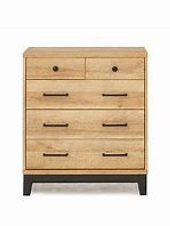 DALSTON 3+2 DRAWER CHEST (RUSTIC OAK)