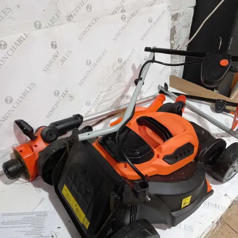 BOXED YARD FORCE 32CM LAWNMOWER AND TRIMMER