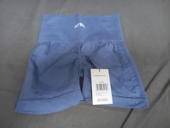 AYBL EMPOWER SEAMLESS SHORTS IN BLUE MARL - XS