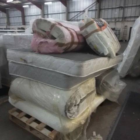 PALLET OF 7 ASSORTED UNBAGGED MATTRESSES