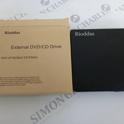 BOXED RIODDAS EXTERNAL DVD/CD DRIVE