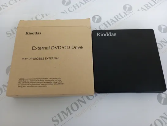 BOXED RIODDAS EXTERNAL DVD/CD DRIVE