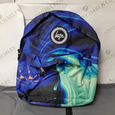 HYPE LARGE BACK PACK BLUE AND GREEN 