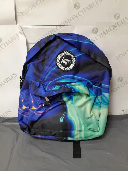 HYPE LARGE BACK PACK BLUE AND GREEN 