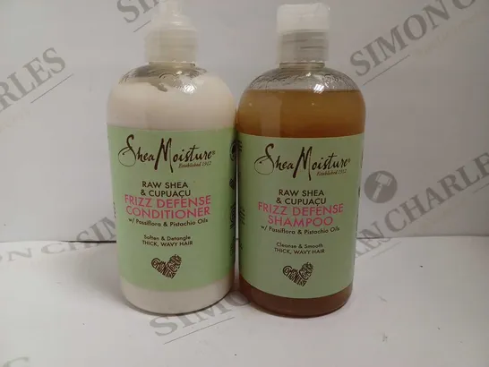 2 SHEA MOISTURE FRIZZ DEFENSE SHAMPOO AND CONDITIONER - 2X379ML