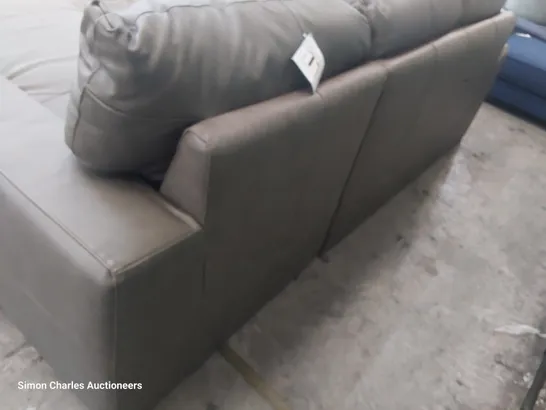 DESIGNER CHAIS SOFA ELEPHANT GREY LEATHER 