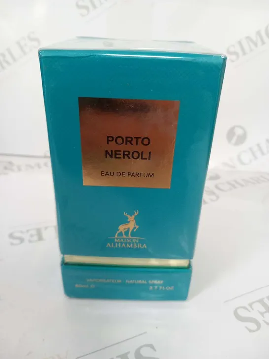 BOXED AND SEALED PORTO NEROLI EAU DE PARFUM MAISON ALHAMBRA 80ML