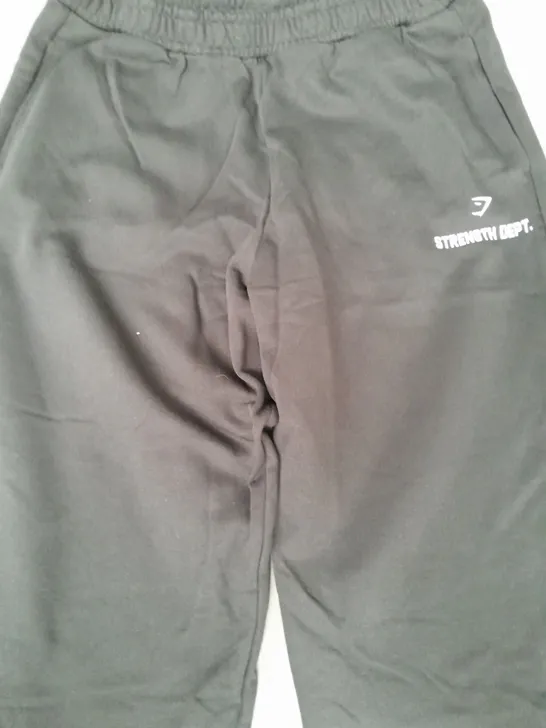 GYM SHARK STRENGTH DEPARTMENT GRAPHIC JOGGERS IN BLACK SIZE MEDIUM