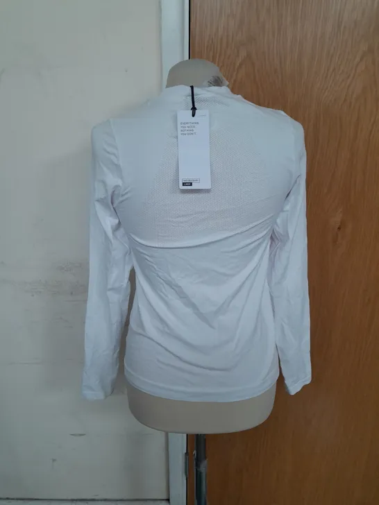 LNDR SEAMSLESS BREATHABLE WHITE TOP SIZE S/M