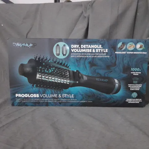 BOXED REVAMP PROFESSIONAL PROGLOSS VOLUME AND STYLE 1000W HOT BRUSH STYLER