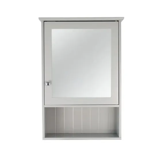 BOXED JAFFET 46mm W X 67mm H RECESSED FRAMELESS MEDICINE CABINET WITH MIRROR AND 3 FIXED SHELVES (1 BOX) 