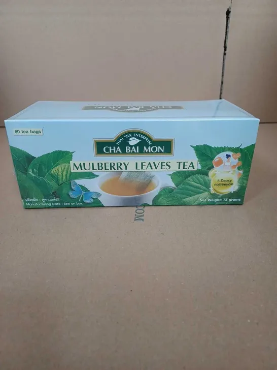 60 X BOXED CHA BAI MON MULBERRY LEAVES TEA BAGS - 50 BAGS PER BOX 