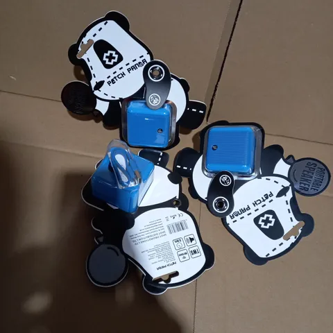 BOX OF APPROX 3 PACKAGED BLUE PATCH PANDA PORTABLE SPEAKERS