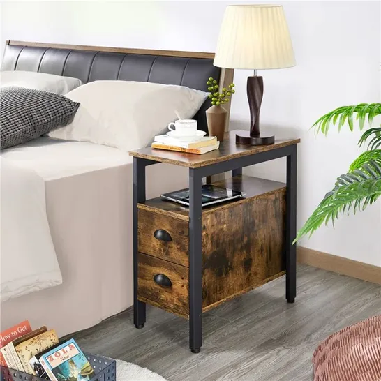 BOXED MAILE SIDE TABLE WITH STORAGE (1 BOX)