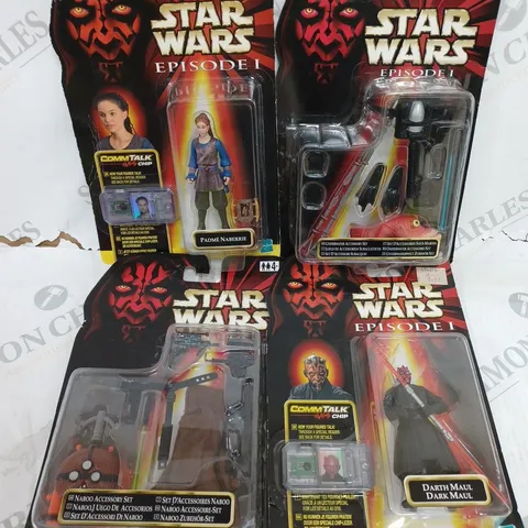 BOX OF 4 ASSORTED STAR WARS ACTION FIGURES 