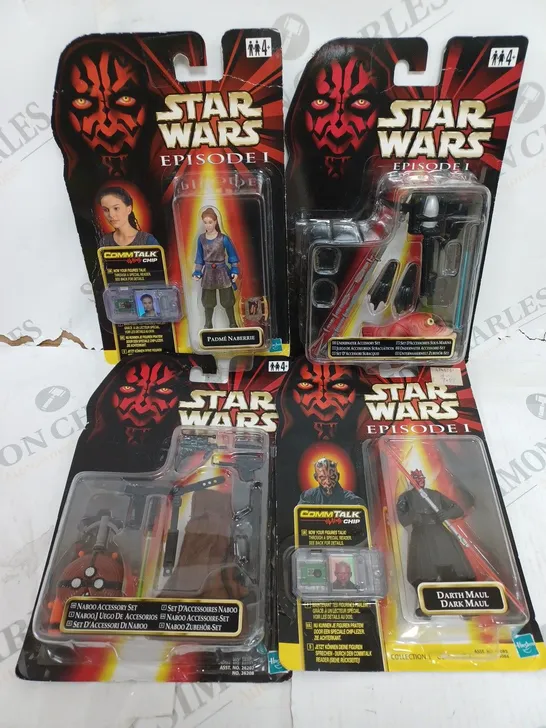 BOX OF 4 ASSORTED STAR WARS ACTION FIGURES 