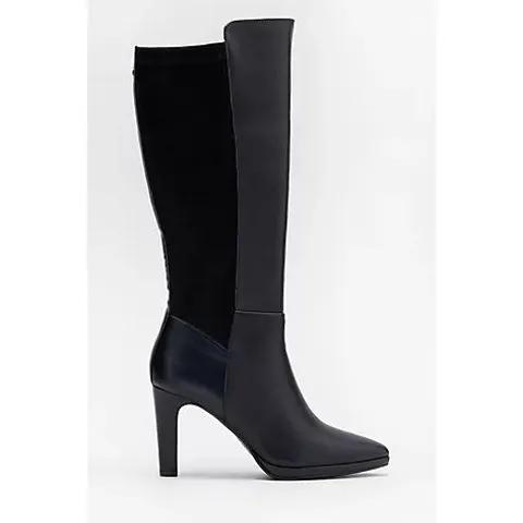 RUTH LANGSFORD KNEE BOOT- BLACK SIZE 7 