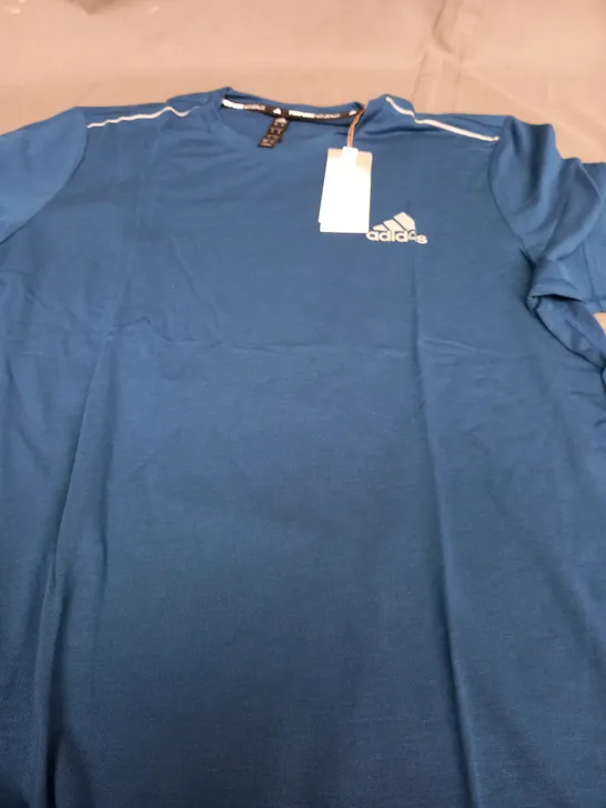 ADIDAS PERFORM NATURALLY BLUE T-SHIRT - MEDIUM