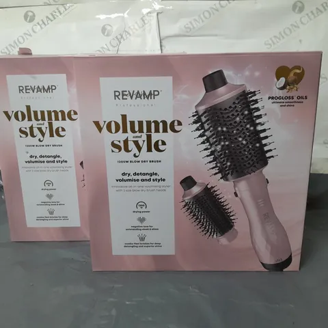 BOX OP 2 REVAMP PROFESSIONAL VOLUME AND STYLE 1200W BLOW DRY BRUSH INNOVATIVE ALL IN ONE VOLUMISING STYLER 