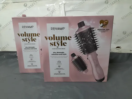 BOX OP 2 REVAMP PROFESSIONAL VOLUME AND STYLE 1200W BLOW DRY BRUSH INNOVATIVE ALL IN ONE VOLUMISING STYLER 