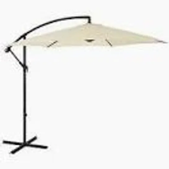 BOXED 3M CANTILEVER HANGING PARASOL CREAM  RRP £79.99