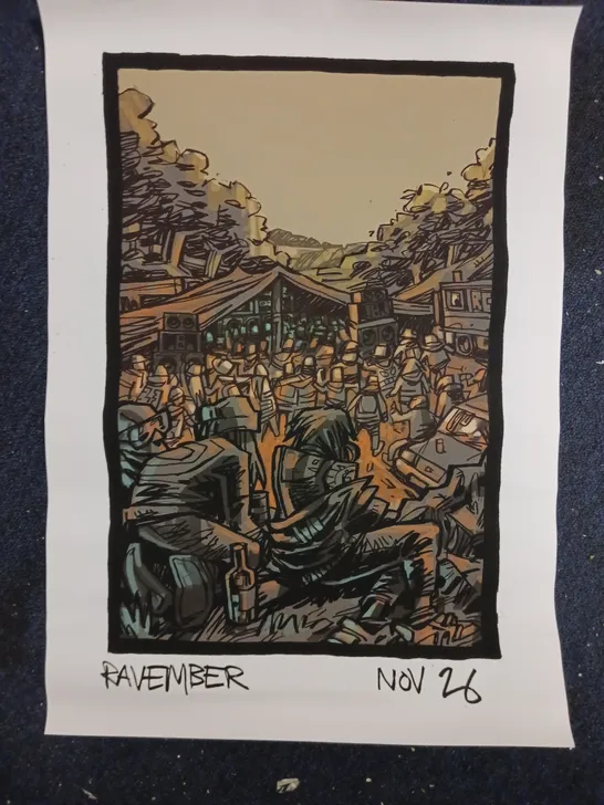 SET OF 3 RAVEMBER ART PRINTS TO INCLUDE NOV 4, NOV 5, AND NOV 26 - ARTIST UNCREDITED