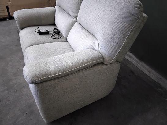 QUALITY G PLAN CHADWICK CHEQUERS TOPAZ FABRIC POWER RECLINING TWO SEATER SOFA